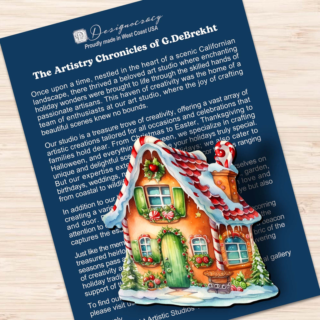 Christmas Is Here Clip-On Eco Wood Decorative Ornaments Set of 3 by G. Debrekht - Christmas Decor - 8091028C-S3