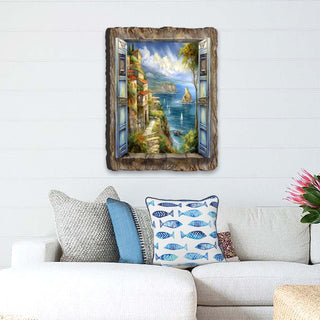Seaside Window Perspective View Wall Art by G. DeBrekht Coastal Decor - 8492103W