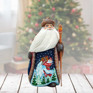 Special Delivery Santa Hand-Painted WOODCARVED Masterpiece by G. DeBrekht - Christmas Decor - 8214830
