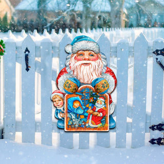 Christmas Night Christmas Door Decor by G. DeBrekht - Christmas Santa Snowman Decor - 8119173H