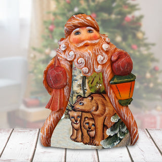 Bear Family Tiny Tale Santa Handcrafted Christmas Figurine - G. DeBrekht - Christmas Santa Snowman Decor - 561613