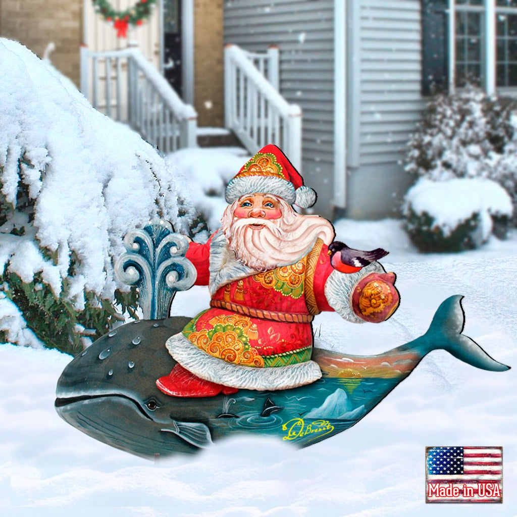 Whale Tail Christmas Outdoor Decor by G. DeBrekht - Christmas Santa Snowman Decor - 8117827F