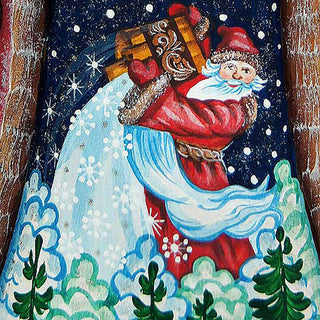 Special Delivery Santa Hand-Painted WOODCARVED Masterpiece by G. DeBrekht - Christmas Decor - 8214830