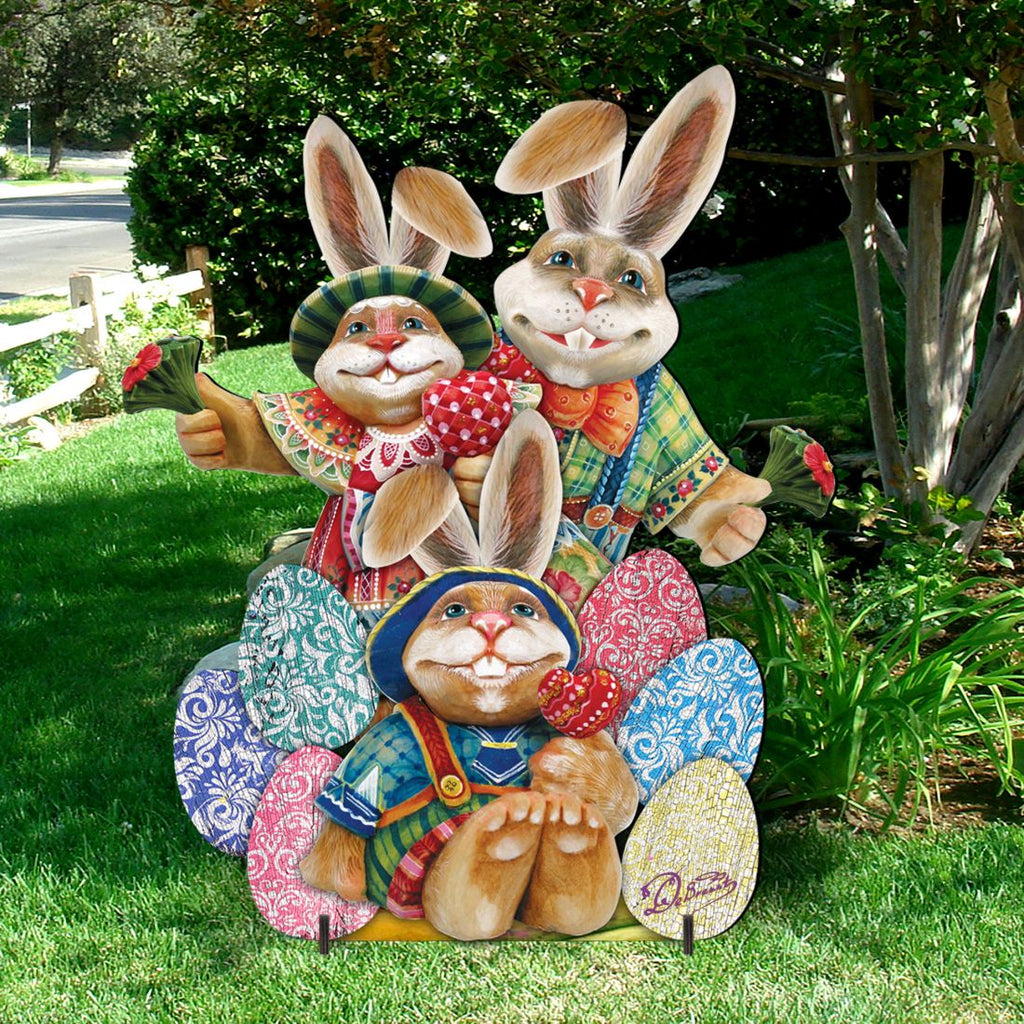 Drucker Easter Family Easter Yard Sign by G. DeBrekht - Easter Spring Decor - 8154420-2F
