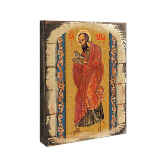Saint Paul Wooden Gold Plated Religious Christian Sacred Icon - Inspirational Icon Decor - 85035