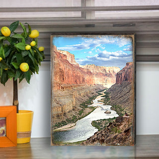Canyon River Art Wooden Wall Art by Nature Wonders - Nature Wildlife Decor - 95279B