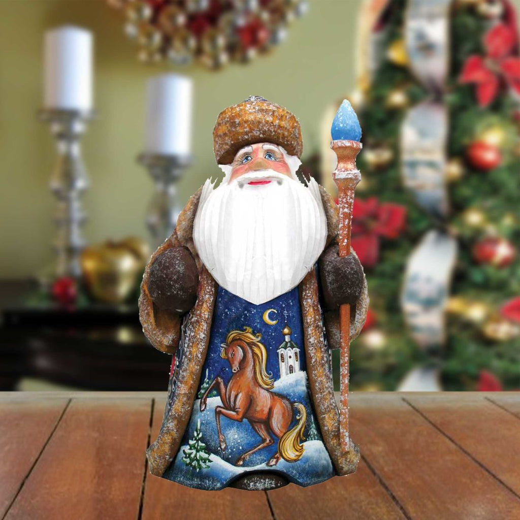 Galloping Horse Hand-Painted WOODCARVED Masterpiece by G. DeBrekht - Wildlife Holiday Decor - 821062 *** PRE-ORDER - Handmade Just for You! ***