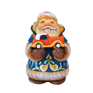 Mini Car Racer Santa Handcrafted Christmas Figurine - G. DeBrekht - Christmas Santa Snowman Decor - 517656