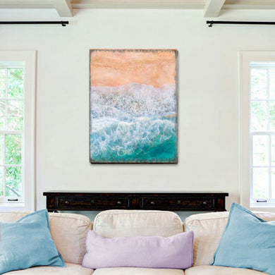 Ocean Shore Art Wooden Wall Art by Nature Wonders - Nature Wildlife Decor - 95397B