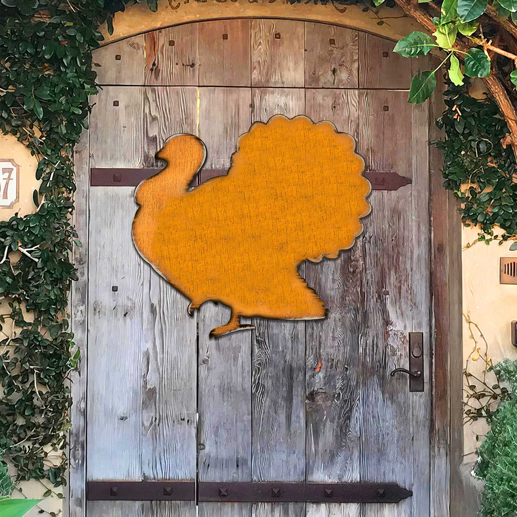 Rustic Turkey Holiday Door Decor by Nature Wonders - Thanksgiving Decor - 99154H
