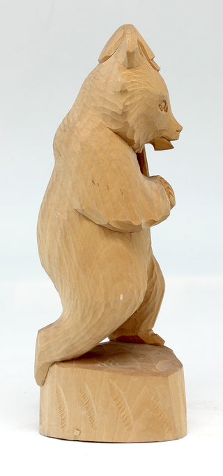 One-of-a-Kind Bear Golfer Wood carved Figurine 7