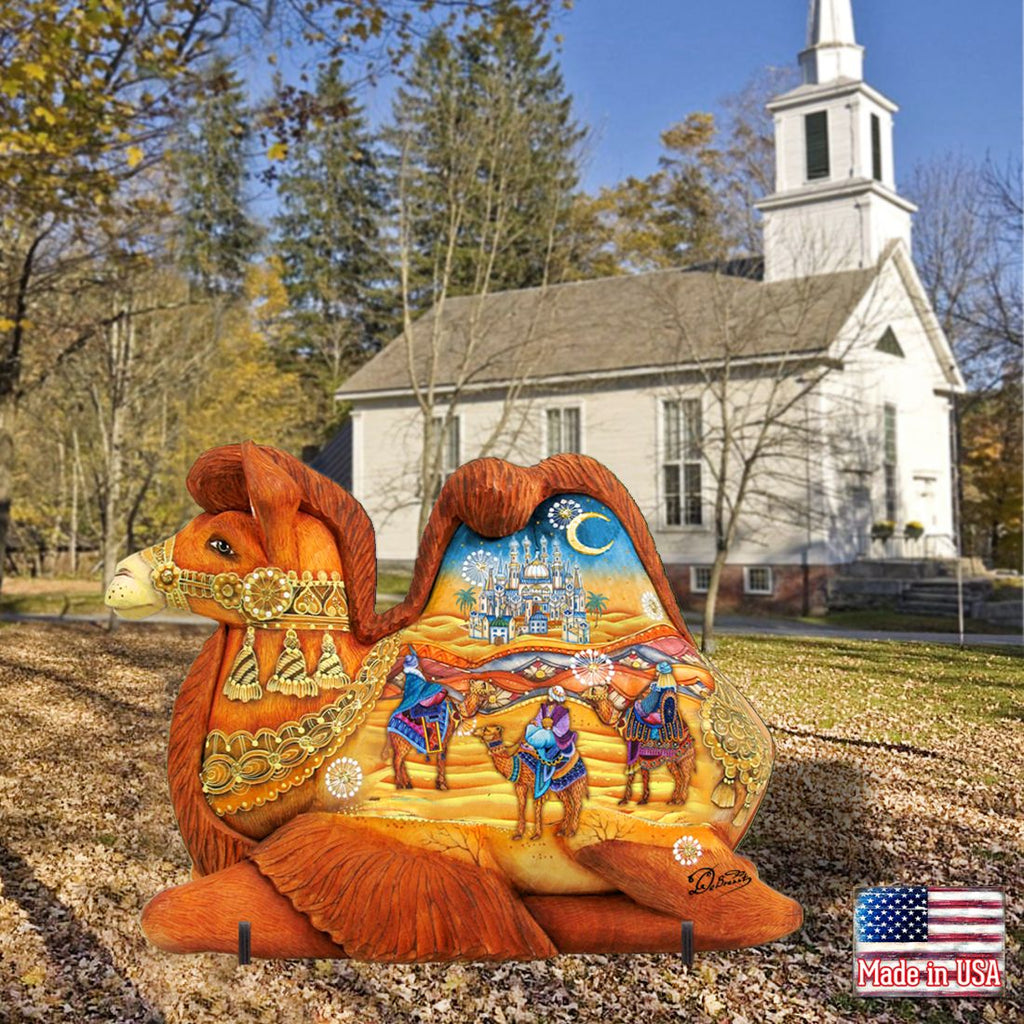 Three King Camel Nativity Outdoor Decor by G. DeBrekht - Nativity Holiday Decor - 8126519F