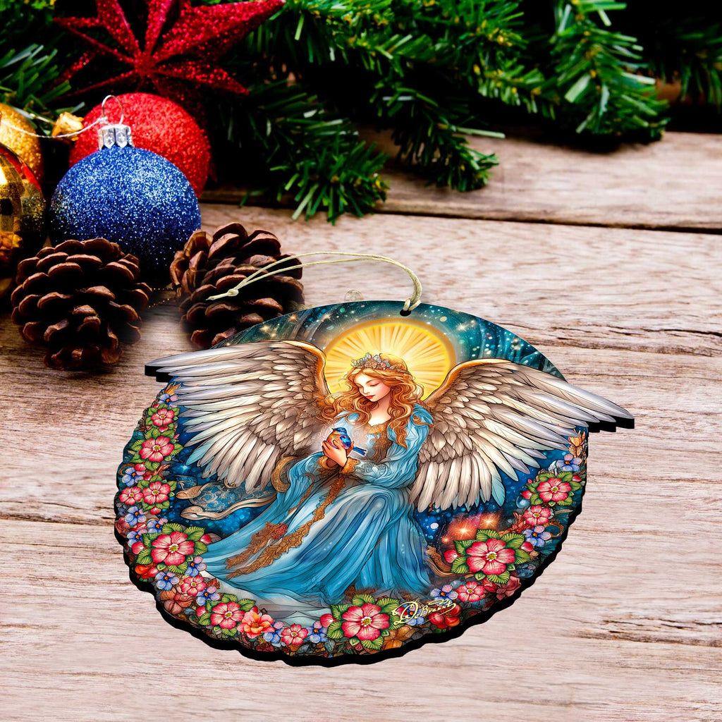 Guardian Angel of Serenity Holiday Wooden Ornaments by G. DeBrekht - Nativity Holiday Decor - 8652806