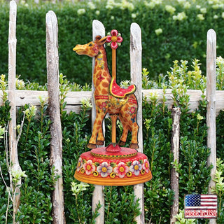Carousel Giraffe Holiday Outdoor Decor Large Ornament by G. DeBrekht - Carousel Holiday Decor - 8114048M