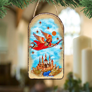 Watching Over Flying Angel Religious Christian Sacred Icon Ornament - Inspirational Icon Decor - 87034