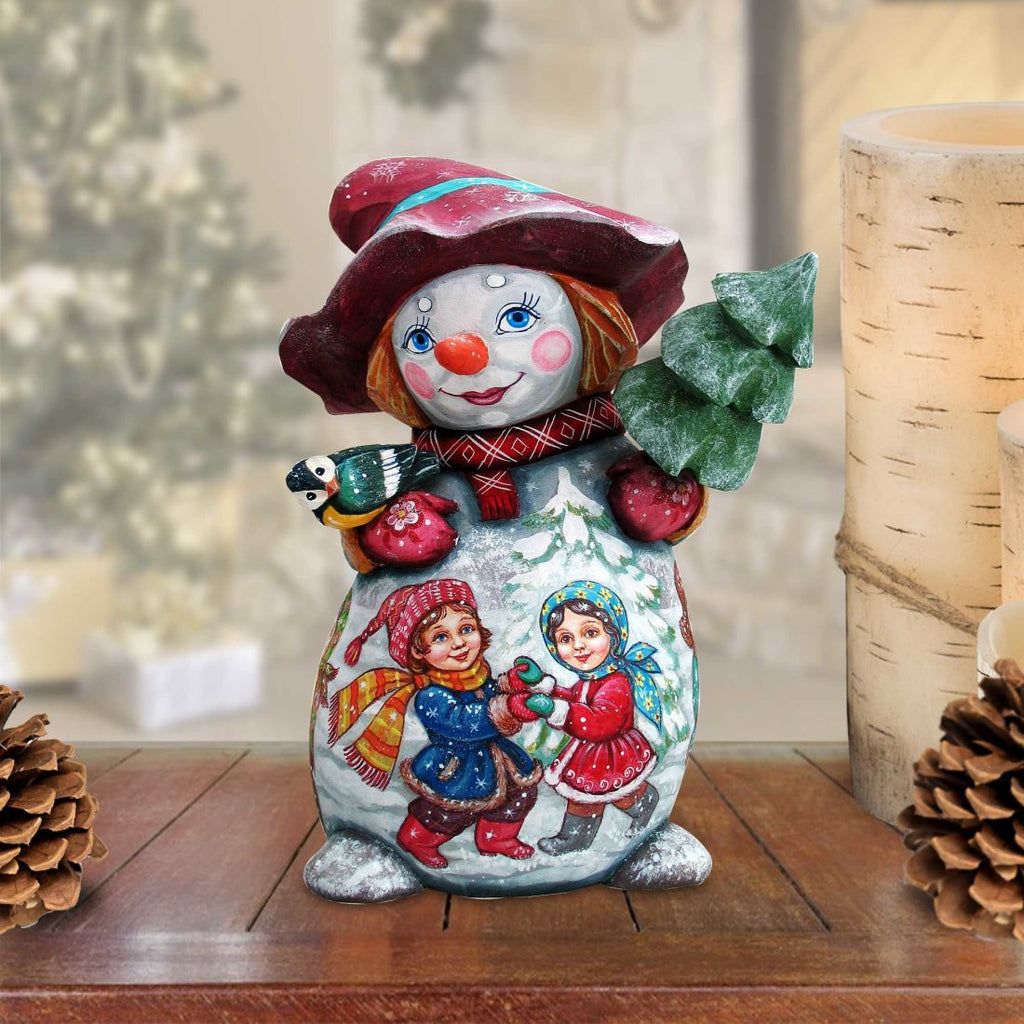 Kids fun Mrs. Showgirl Hand-Painted WOODCARVED Masterpiece by G. DeBrekht - Christmas Santa Snowman Decor - 2821587 *** PRE-ORDER - Handmade Just for You! ***