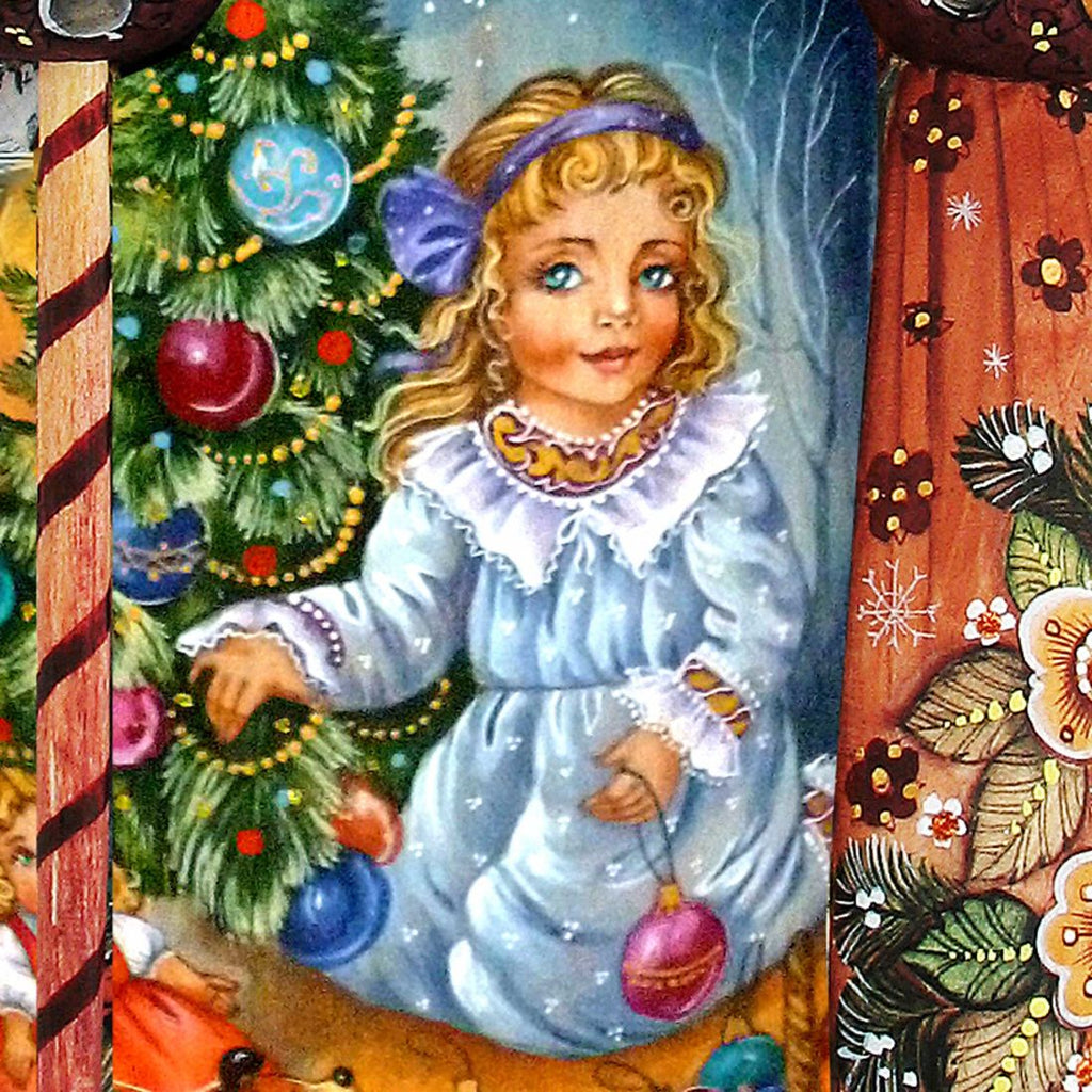 Nutcracker Clara Santa Hand-Painted WOODCARVED Masterpiece by G. DeBrekht - Christmas Decor - 215825