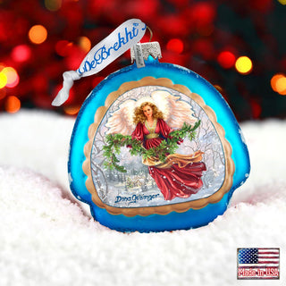 Snowfall Angel Glass Ornament by D. Gelsinger - Nativity Holiday Decor - 756-102-DG
