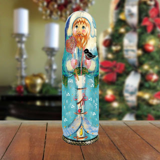 Love Candy Cane Hand-Painted Wooden Bottle Holder, Wine Box, Tall Gift Box by G. DeBrekht - Christmas: Santa Snowman Decor - 190073