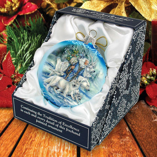 The Wild Spirits of Winter Glass Ornament Limited Edition by J. Bergsma - Christmas Santa Snowman Decor - 73910-JB