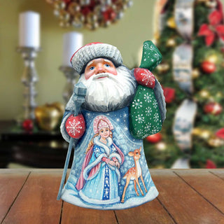 Mr. Mrs. Santa Hand-Painted WOODCARVED Masterpiece by G. DeBrekht - Christmas Decor - 8215019 *** PRE-ORDER - Handmade Just for You! ***