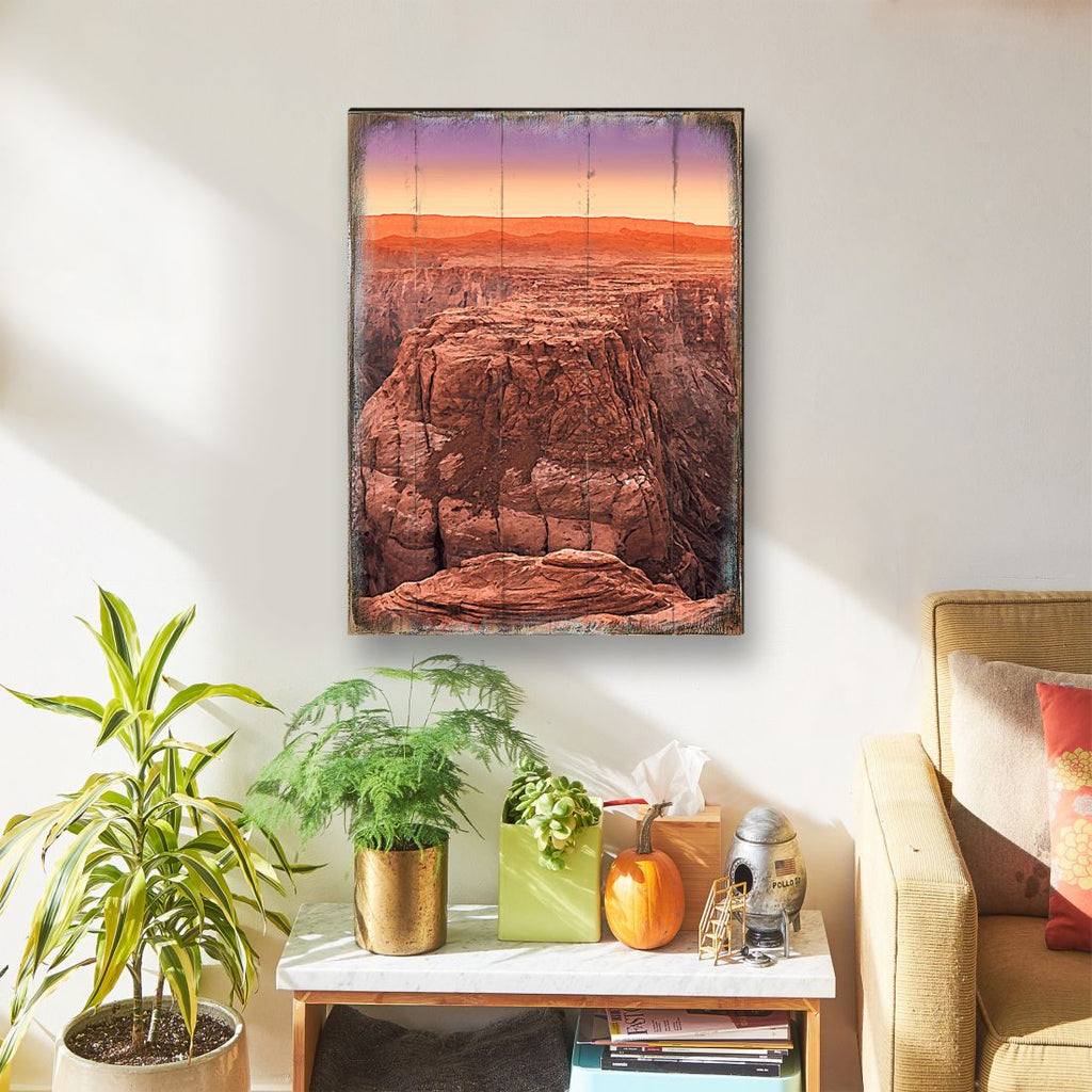 Canyon Dusk Art Wooden Wall Art by Nature Wonders - Nature Wildlife Decor - 95278B