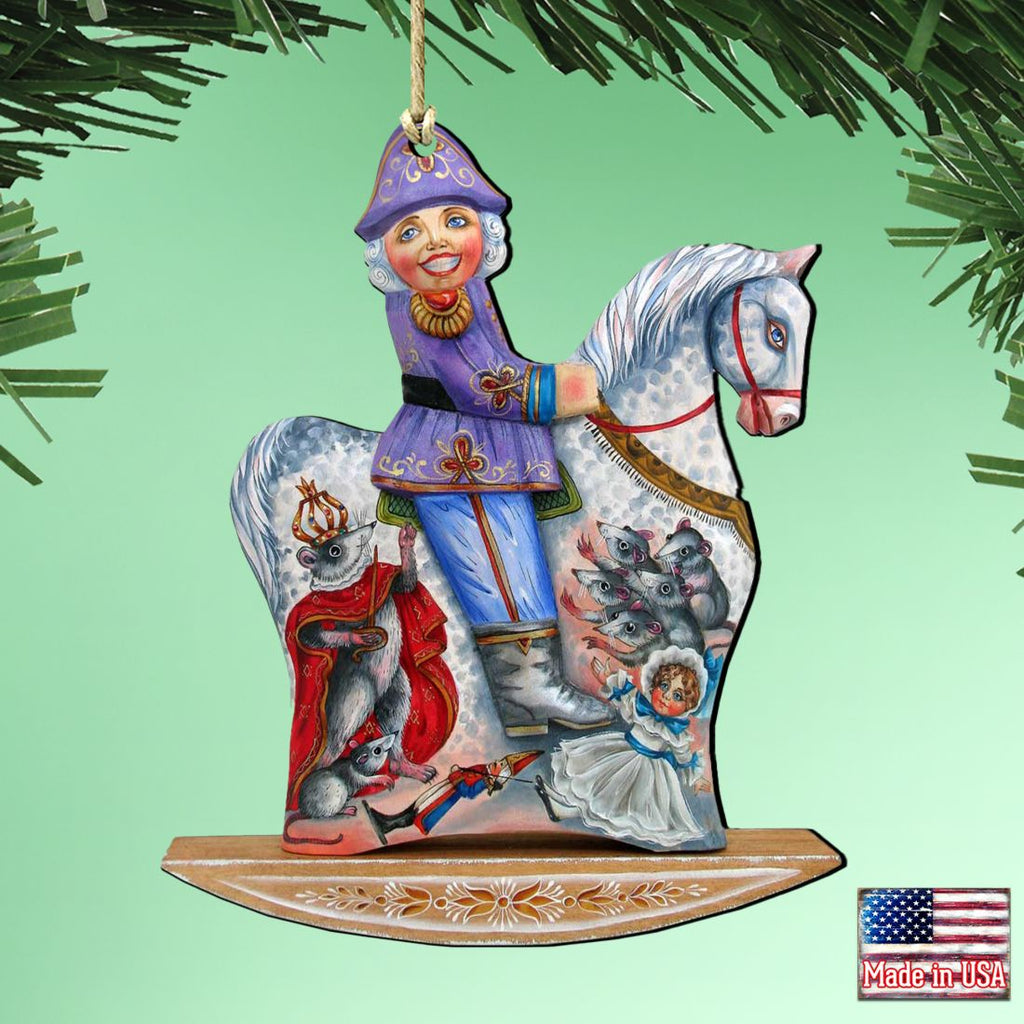Rocking Nutcracker Wooden Ornaments by G. DeBrekht - Christmas Decor - 8124121