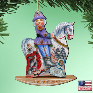 Rocking Nutcracker Wooden Ornaments by G. DeBrekht - Christmas Decor - 8124121