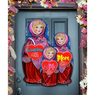 Santa Roly-poly Doll Christmas Door Decor by G. DeBrekht - Christmas Santa Snowman Decor - 8115012H