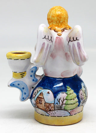 One-of-a-Kind Angel Unique Hand Painted Porcelain Candle Holder 4