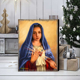 Immaculate Heart of Mary Wall Art by D. Gelsinger - Nativity Holiday Decor - 95686B-DG