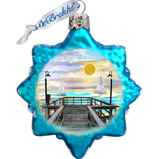 At the Sea Mercury Glass Ornaments Set of 3 by G. DeBrekht - Coastal Holiday Decor - 770134S3
