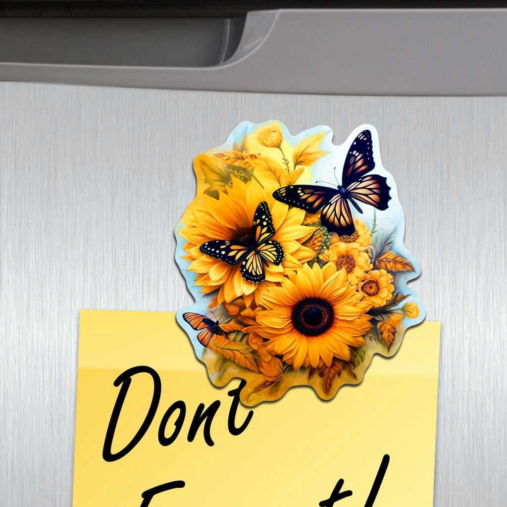 Happy Thanksgiving Decorative Eco Wood Magnets Set of 6 by G. Debrekht - Thanksgiving Decor - 8090018G-S6