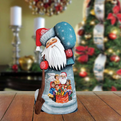 Toy Giver Santa Hand-Painted WOODCARVED Masterpiece by G. DeBrekht - Christmas Decor - 8214477 *** PRE-ORDER - Handmade Just for You! ***