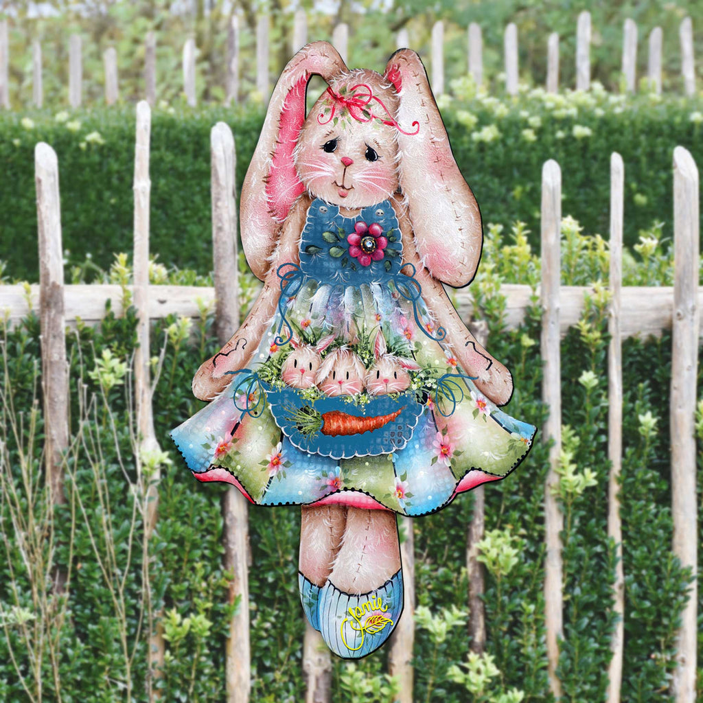 Pocketful of Bunnies Easter Door Decor by Jamie Mills-Price - Easter Spring Decor - 8457705H-MP