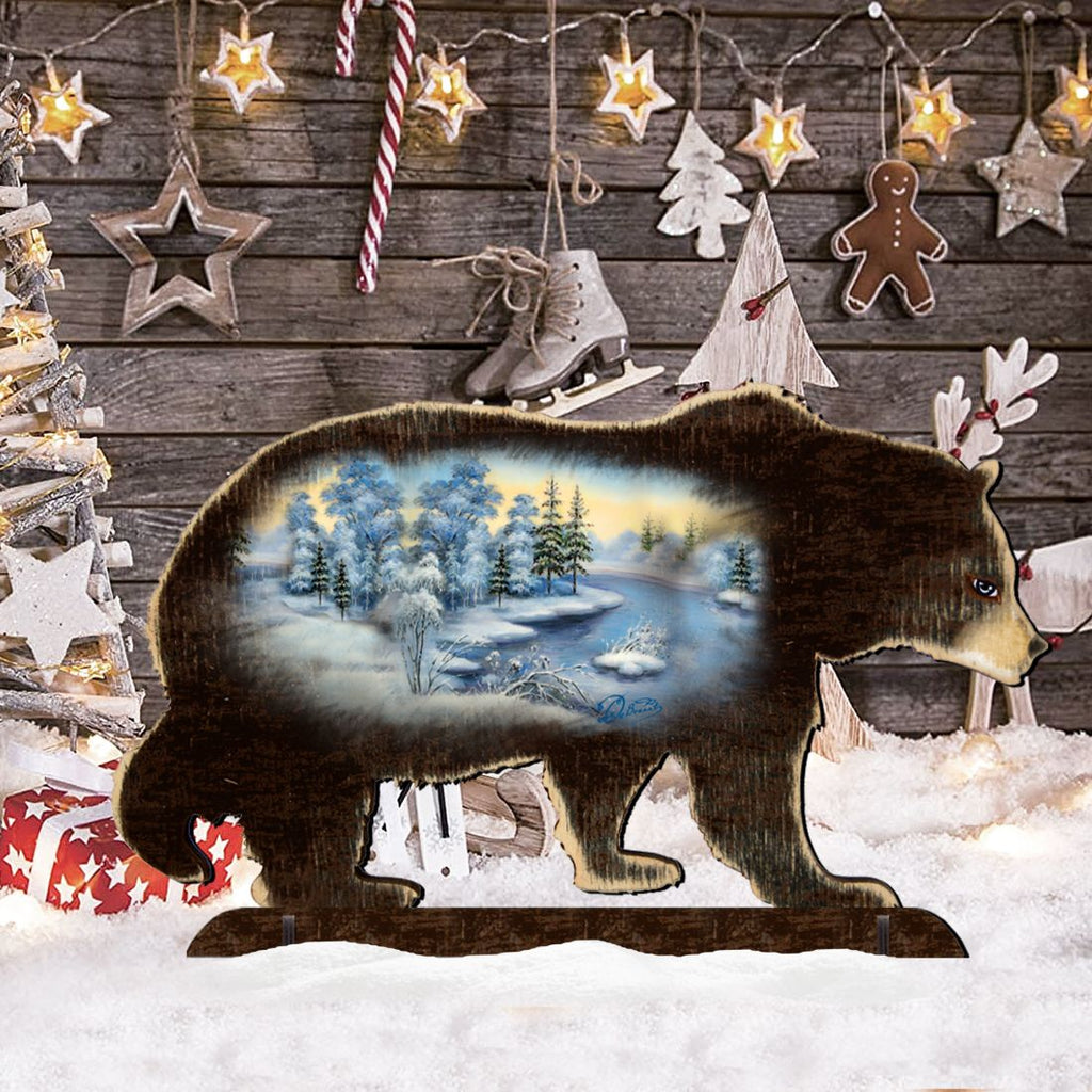 Black Bear Wildlife Outdoor Decor by G. DeBrekht - Wildlife Holiday Decor - 8198215F