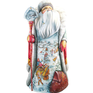 Winter Splendor Santa 30, Hand-Painted WOODCARVED Figurine L24001 by G. DeBrekht - SPECIAL ORDER *** PRE-ORDER - Handmade Just for You! ***
