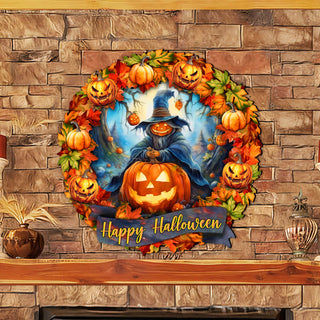 Happy Halloween Wreath Door Hanger by G. Debrekht - Halloween Decor - 8652821H