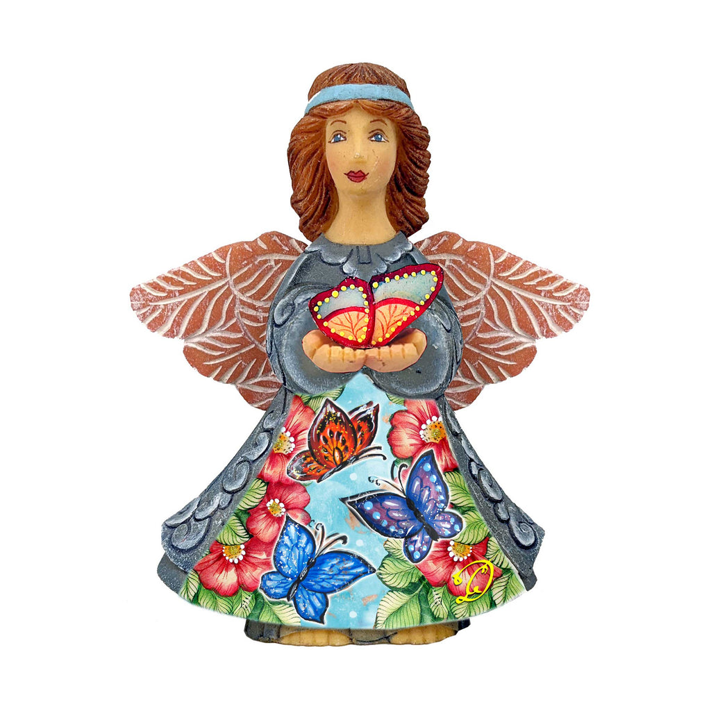 Butterfly Angel Handcrafted Christmas Figurine - G. DeBrekht - Nativity Holiday Decor - 516659
