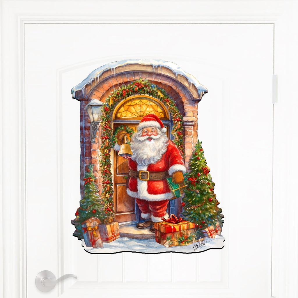 Knocking the door Santa Holiday Door Decor by G. Debrekht - Christmas Decor - 8611044H
