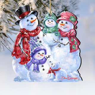 Snowflake Family Wooden Ornaments by Gelsinger - Nativity Holiday Decor - 8161018-1540