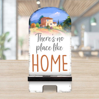 There Is No Place Like Home Cell Phone Stand Family Decor Wood Mobile Tablet Holder Charging Station Organizer - 892069