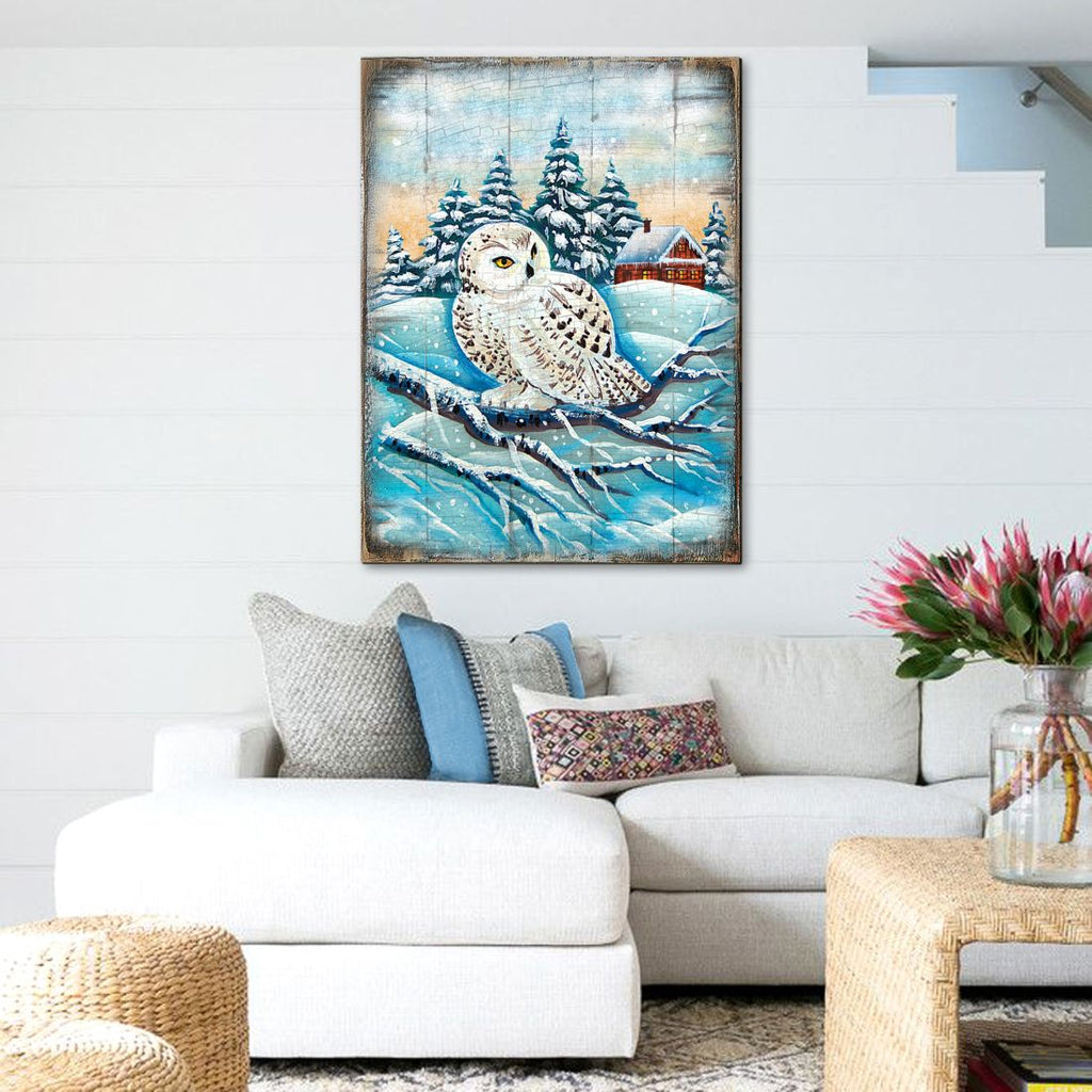 Lokki Owl Art Wooden Wall Art by Nature Wonders - Nature Wildlife Decor - 95213B