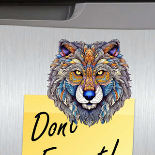 Enigmatic Wolves Decorative Eco Wood Magnets Set of 6 by G. Debrekht - Wildlife Decor - 8090113G-S6