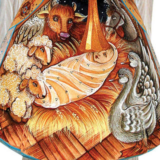 Nativity Baby Joseph Angel Hand-Painted WOODCARVED Masterpiece by G. DeBrekht - Nativity Holiday Decor - 251031