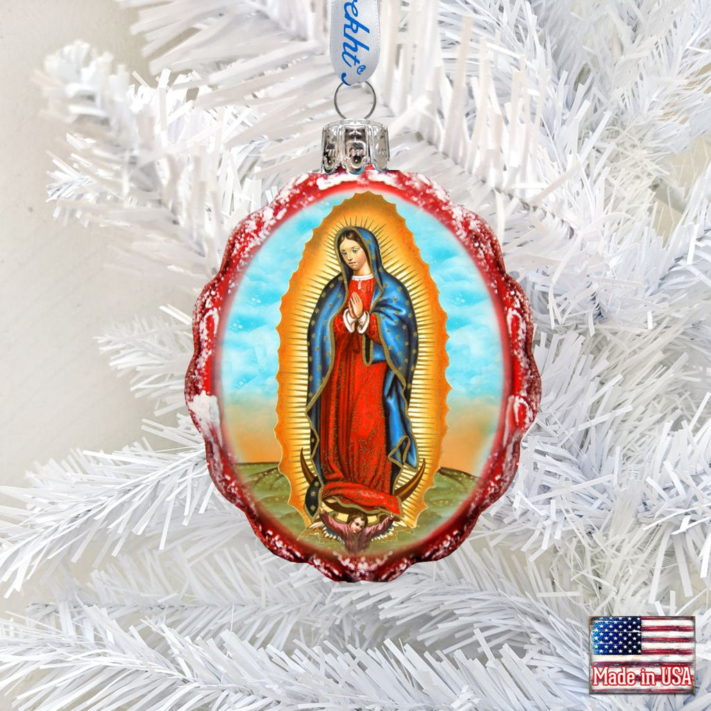 Lady of Guadalupe Mercury Glass Ornament by G. DeBrekht - Nativity Holiday Decor - 772020
