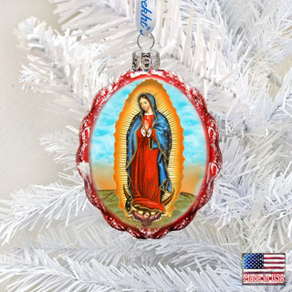 Lady of Guadalupe Mercury Glass Ornament by G. DeBrekht - Nativity Holiday Decor - 772020