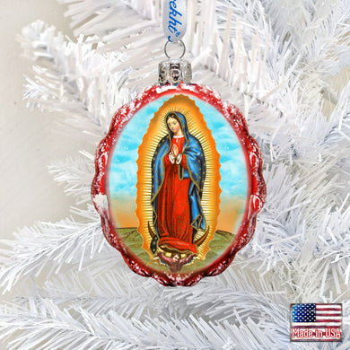 Lady of Guadalupe Mercury Glass Ornament by G. DeBrekht - Nativity Holiday Decor - 772020