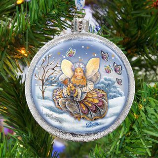 Fairy Girl Ball Glass Ornament by G. DeBrekht - Christmas Decor - 73562