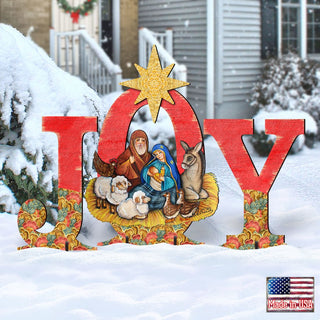 Joy Outdoor Nativity Set by G. DeBrekht - Nativity Holiday Decor - 8121454F-S3M